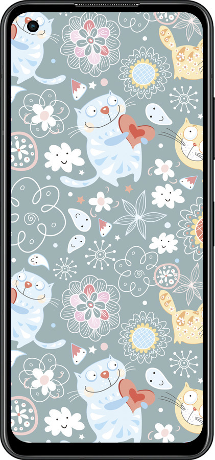 Силиконовый чехол Котята v3 для Asus Zenfone 9 - 1223u-2842 изображение 