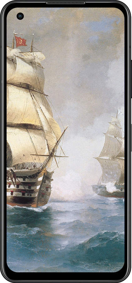 Силиконовый чехол Айвазовский. Корабли для Asus Zenfone 9 - 160u-2842 изображение 