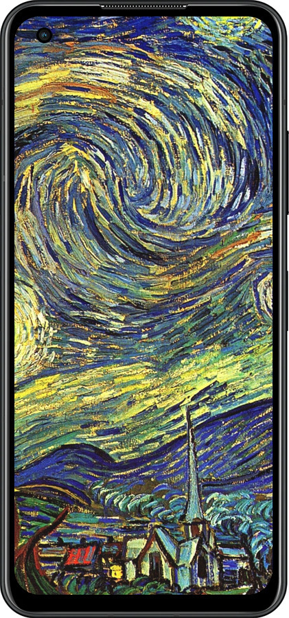 Силиконовый чехол Винсент Ван Гог. Звёздная ночь для Asus Zenfone 9 - 163u-2842 изображение 
