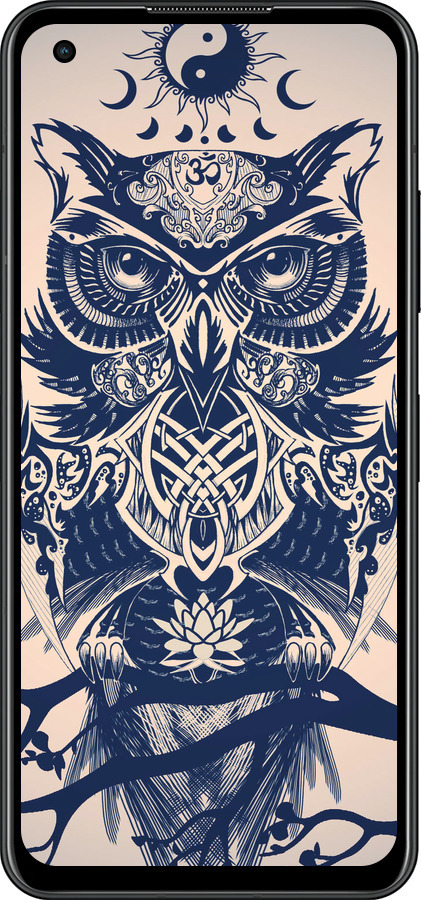 Силиконовый чехол Узорчатая сова для Asus Zenfone 9 - 4000u-2842 изображение 