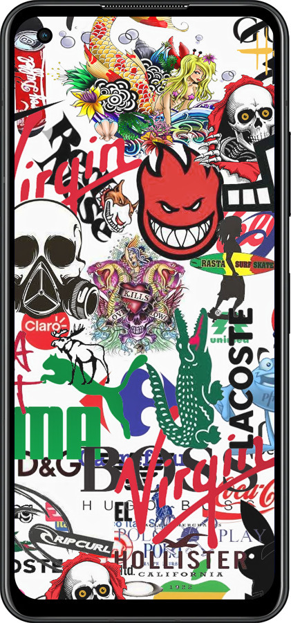 Силіконовий чехол Many different logos для Asus Zenfone 9 - 4022u-2842 изображение 