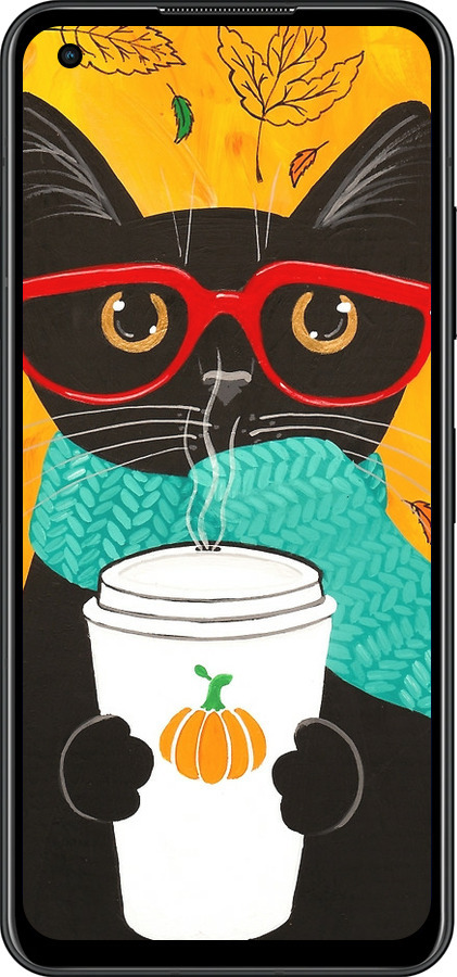 Силиконовый чехол Осенний кот для Asus Zenfone 9 - 4026u-2842 изображение 