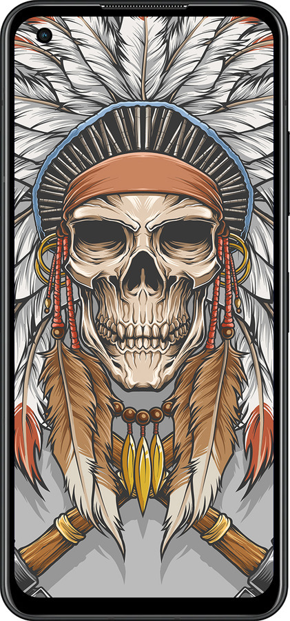 Силиконовый чехол Череп индейца для Asus Zenfone 9 - 4032u-2842 изображение 