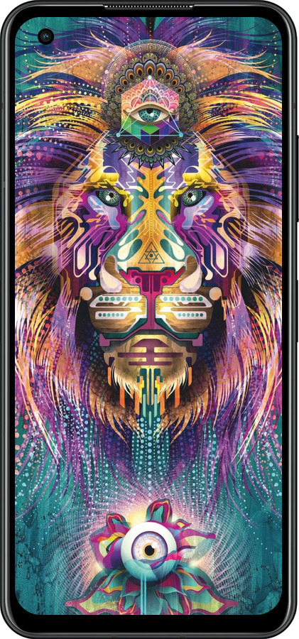 Силиконовый чехол Люминесцентный лев для Asus Zenfone 9 - 4037u-2842 изображение 