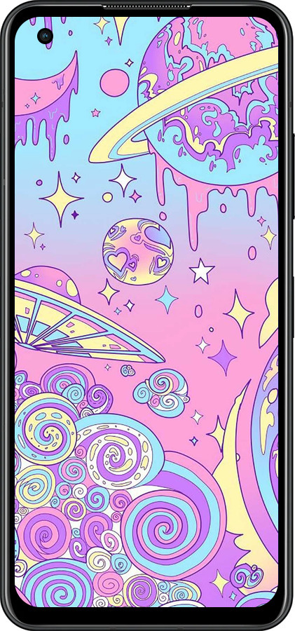 Силиконовый чехол Розовая галактика для Asus Zenfone 9 - 4146u-2842 изображение 