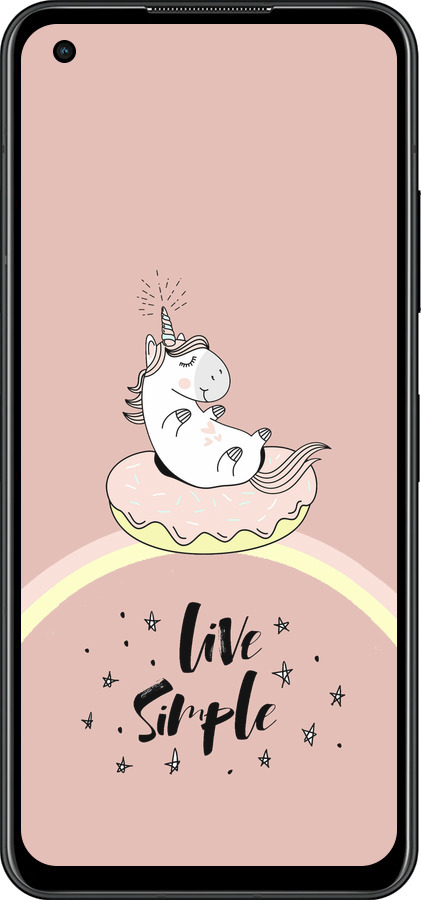 Силиконовый чехол Единорожка в пончике для Asus Zenfone 9 - 4282u-2842 изображение 