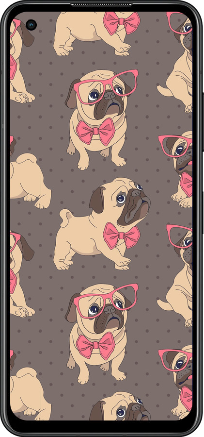 Силиконовый чехол мопсики 2 для Asus Zenfone 9 - 4362u-2842 изображение 