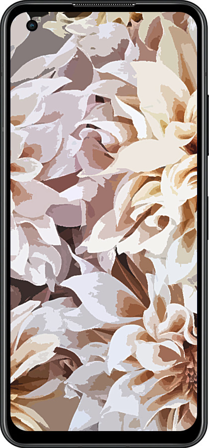 Силиконовый чехол пионы акварелью для Asus Zenfone 9 - 4376u-2842 изображение 