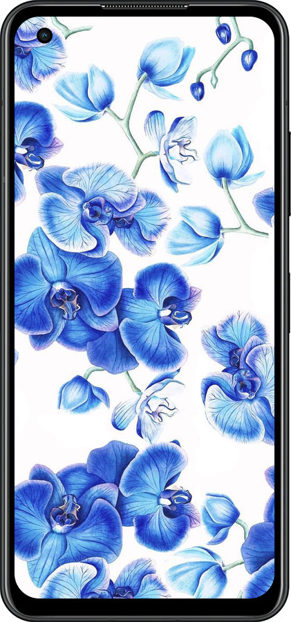 Силиконовый чехол Голубые орхидеи для Asus Zenfone 9 - 4406u-2842 изображение 