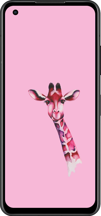 Силиконовый чехол Розовая жирафа для Asus Zenfone 9 - 4441u-2842 изображение 