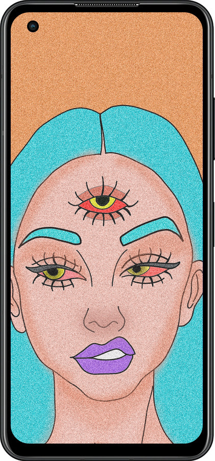 Силиконовый чехол Девушка рисунок для Asus Zenfone 9 - 4576u-2842 изображение 