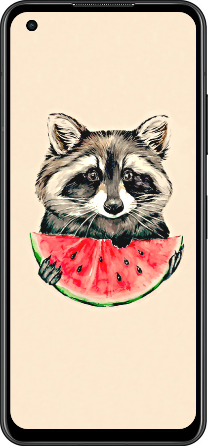 Силиконовый чехол Енотик с арбузом для Asus Zenfone 9 - 4605u-2842 изображение 
