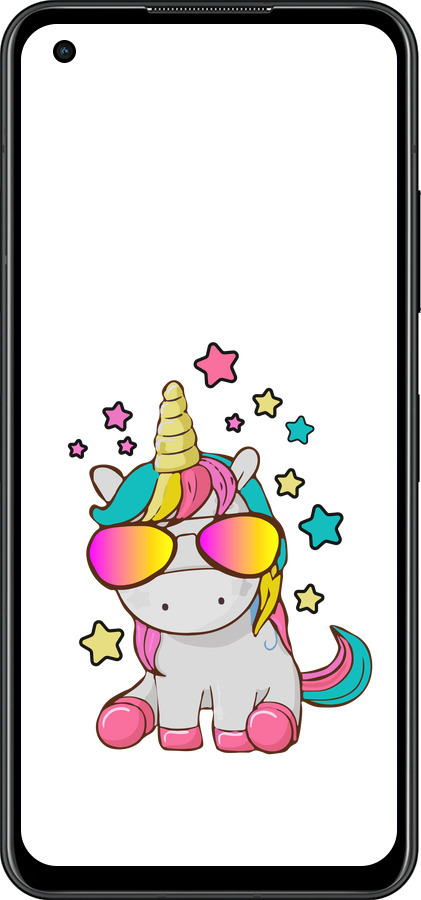 Силиконовый чехол Единорог в очках для Asus Zenfone 9 - 4879u-2842 изображение 