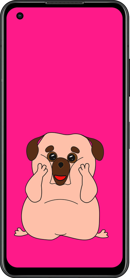 Силіконовий чехол Веселий мопс для Asus Zenfone 9 - 4908u-2842 изображение 