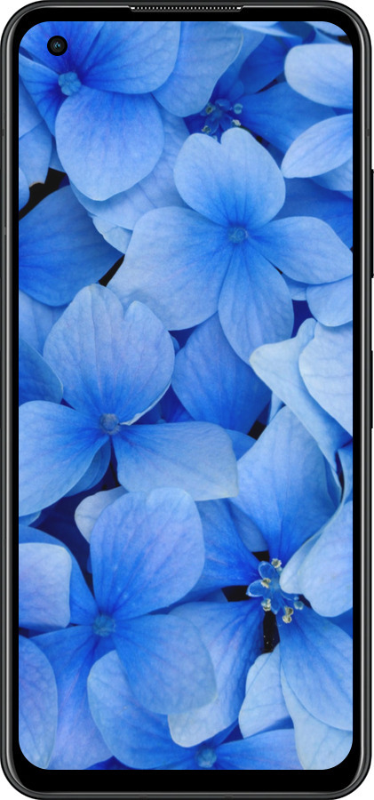 Силиконовый чехол Синие цветы для Asus Zenfone 9 - 526u-2842 изображение 