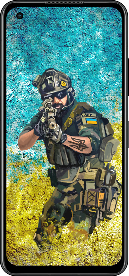 Силиконовый чехол Воин ЗСУ для Asus Zenfone 9 - 5311u-2842 изображение 