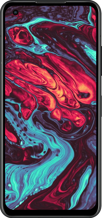 Силиконовый чехол Синяя красная абстакция для Asus Zenfone 9 - 5339u-2842 изображение 