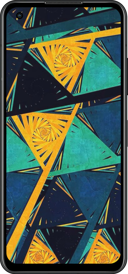 Силиконовый чехол Арт, абстракция, желтый, синий для Asus Zenfone 9 - 5382u-2842 изображение 