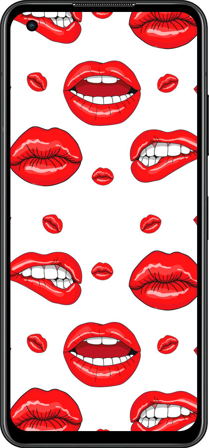 Силиконовый чехол Губы v3 для Asus Zenfone 9 - 5477u-2842 изображение 