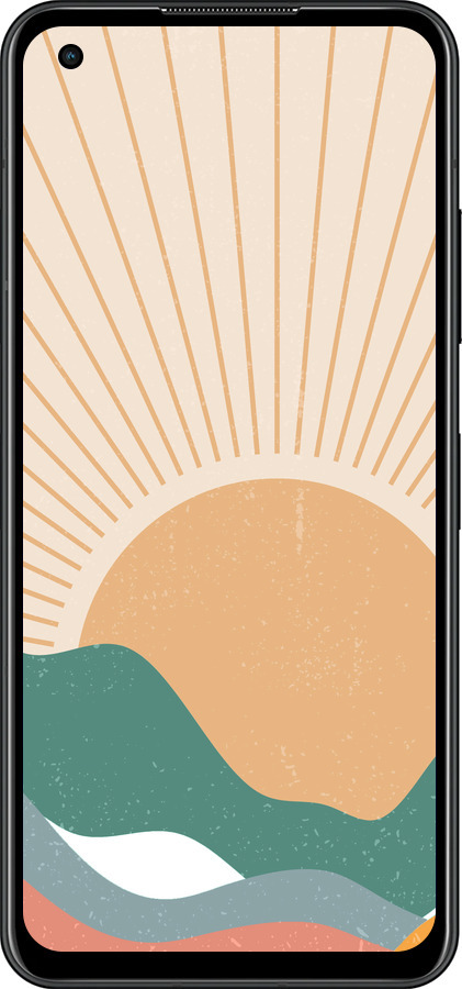 Силиконовый чехол Горы и солнце v2 для Asus Zenfone 9 - 5488u-2842 изображение 