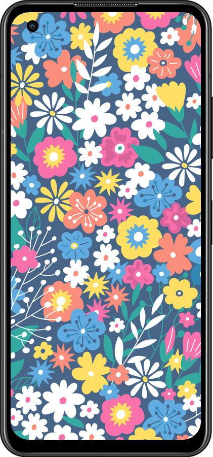 Силиконовый чехол Цветочный фон v4 для Asus Zenfone 9 - 5494u-2842 изображение 