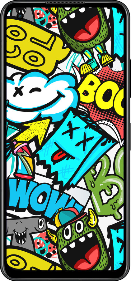 Силиконовый чехол Стикеры v4 для Asus Zenfone 9 - 5508u-2842 изображение 