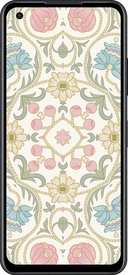Силиконовый чехол Цветочный орнамент v2 для Asus Zenfone 9 - 5513u-2842 изображение 