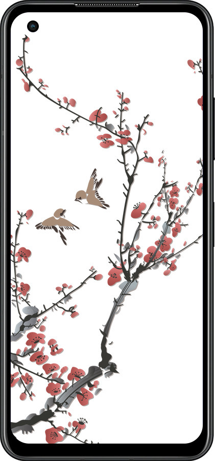 Силиконовый чехол Сакура v2 для Asus Zenfone 9 - 5538u-2842 изображение 