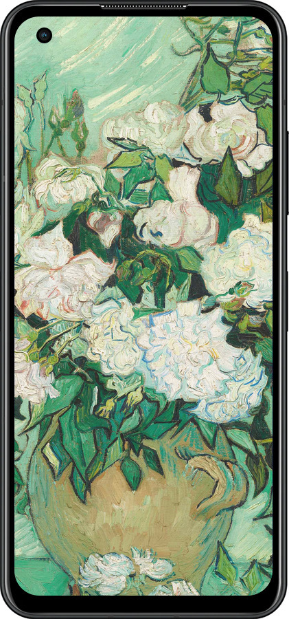 Силиконовый чехол Винсент Ван Гог. Ваза с розами для Asus Zenfone 9 - 5543u-2842 изображение 