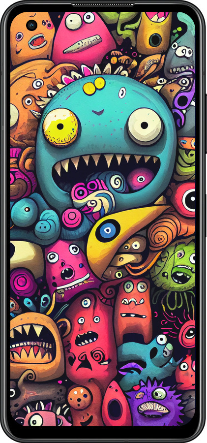 Силіконовий чехол Смішні монстри для Asus Zenfone 9 - 5549u-2842 изображение 