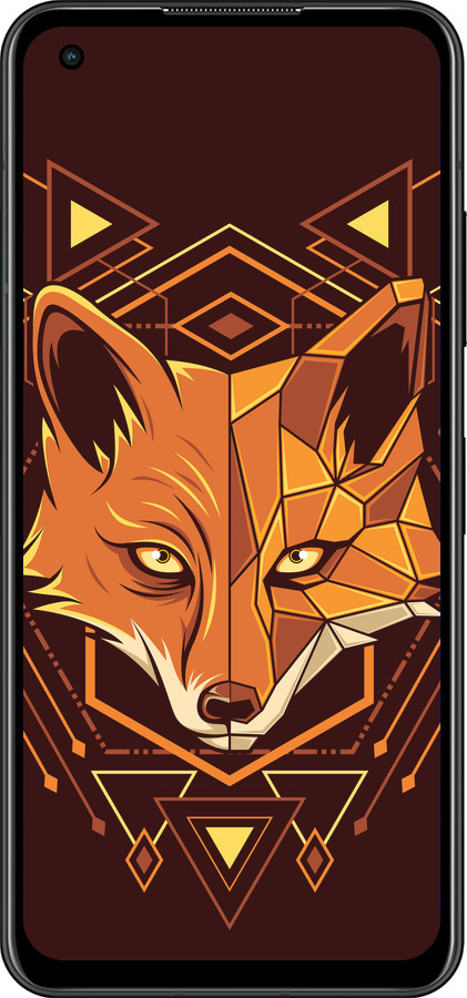 Силиконовый чехол Лиса геометрия для Asus Zenfone 9 - 5607u-2842 изображение 