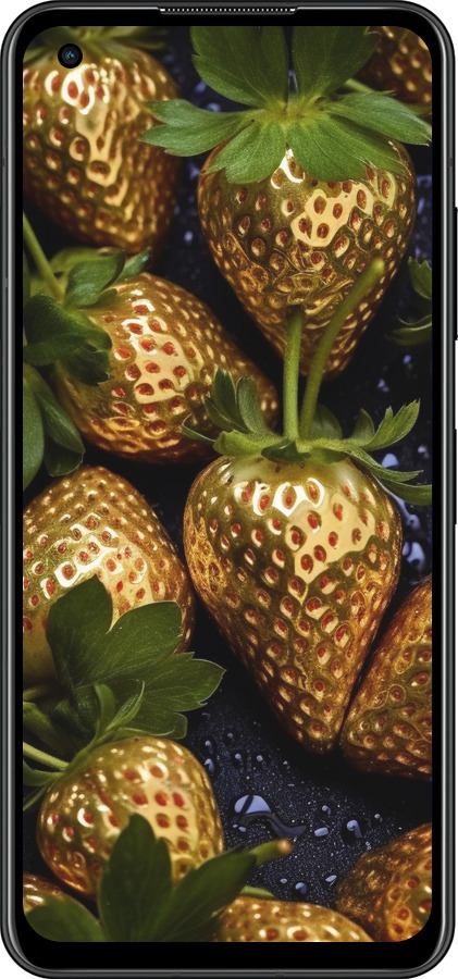 Силиконовый чехол Золотая клубника для Asus Zenfone 9 - 5637u-2842 изображение 