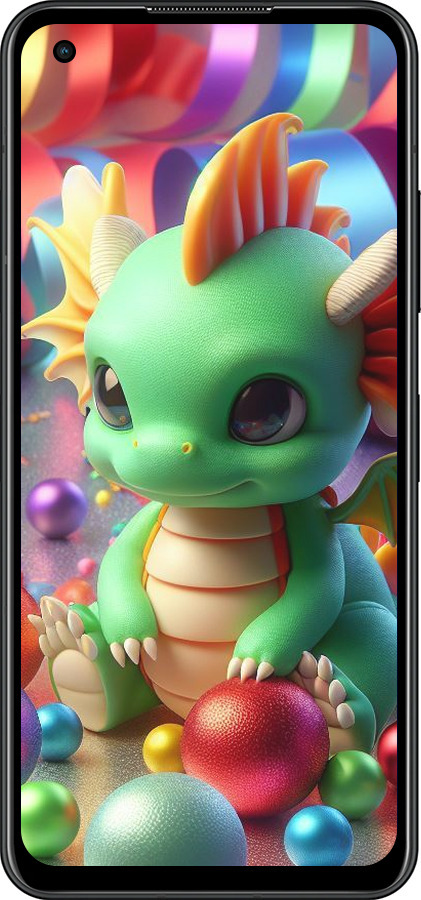 Силиконовый чехол Веселый дракончик для Asus Zenfone 9 - 5812u-2842 изображение 