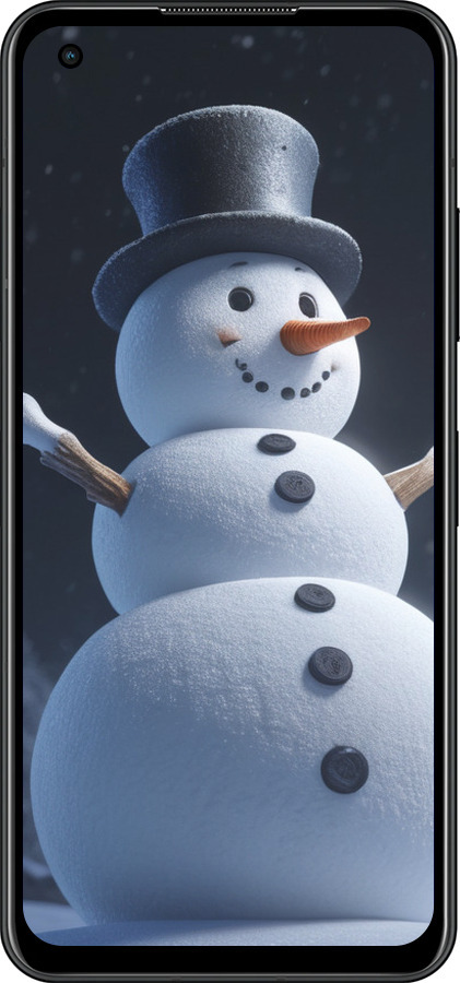 Силиконовый чехол Снеговик для Asus Zenfone 9 - 5826u-2842 изображение 