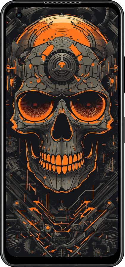 Силиконовый чехол Череп для Asus Zenfone 9 - 5952u-2842 изображение 