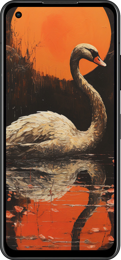 Силиконовый чехол Лебедь для Asus Zenfone 9 - 5964u-2842 изображение 