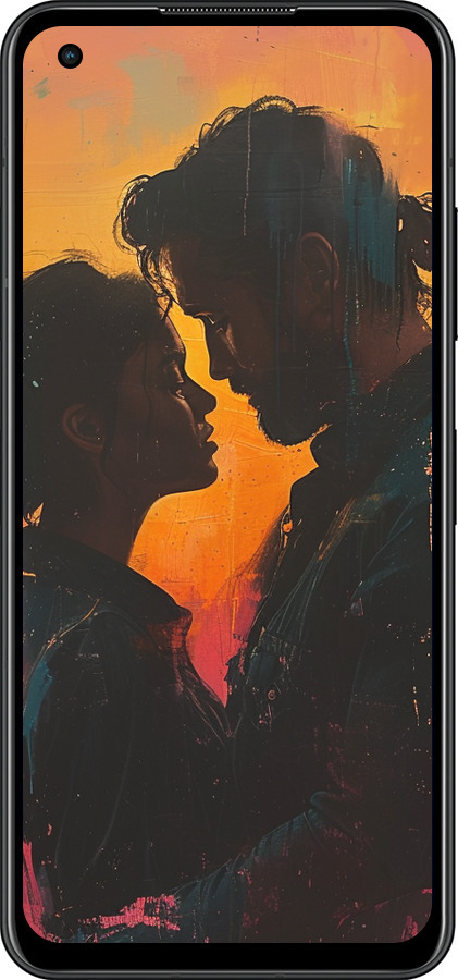 Силиконовый чехол Любовь на полотне для Asus Zenfone 9 - 6067u-2842 изображение 