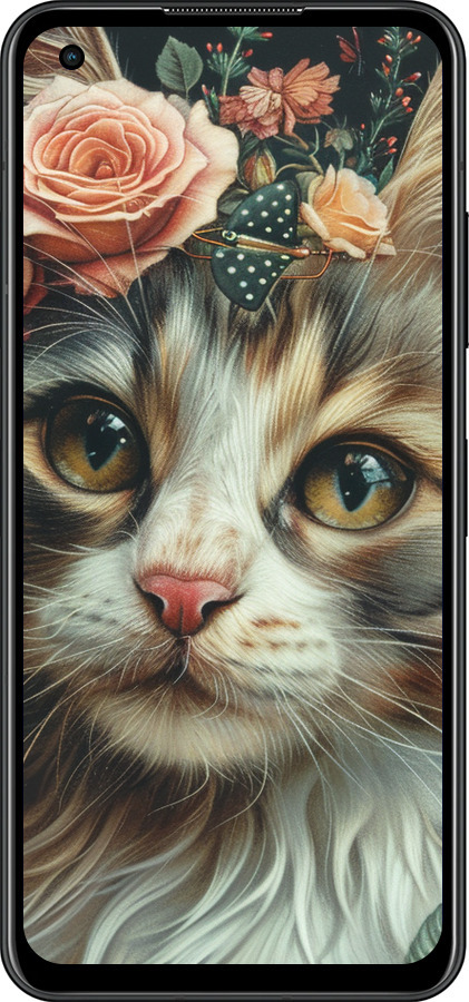 Силиконовый чехол Cats and flowers для Asus Zenfone 9 - 6069u-2842 изображение 