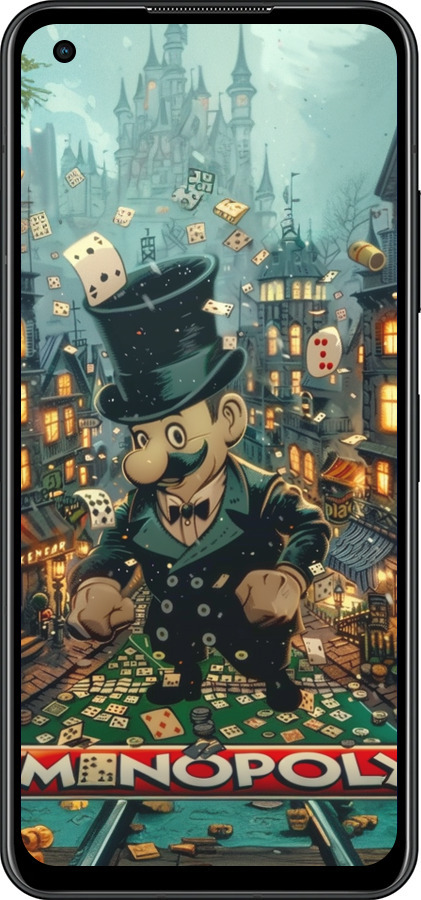 Силиконовый чехол Сказочный Monopoly для Asus Zenfone 9 - 6086u-2842 изображение 