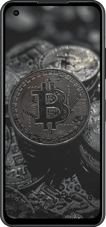 Силіконовий чехол Black Bitcoin для Asus Zenfone 9 - 6090u-2842 изображение 