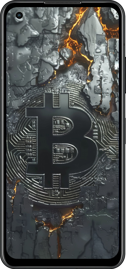 Силиконовый чехол Раскаленный биткойн для Asus Zenfone 9 - 6091u-2842 изображение 