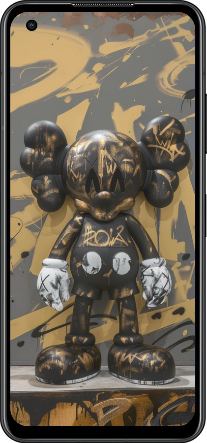 Силиконовый чехол Bronze kaws для Asus Zenfone 9 - 6097u-2842 изображение 