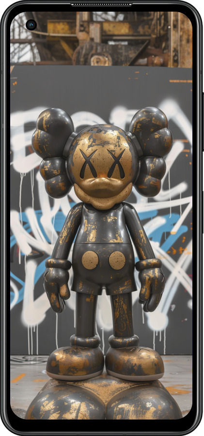 Силиконовый чехол Bronze kaws v3 для Asus Zenfone 9 - 6099u-2842 изображение 