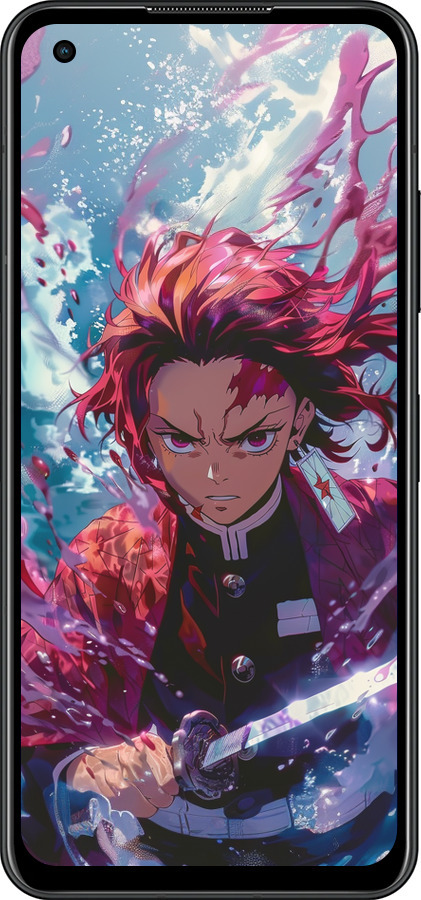 Силиконовый чехол Танджиро Камадо: Клинок рассекающий демонов для Asus Zenfone 9 - 6111u-2842 изображение 