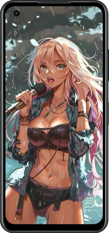 Силиконовый чехол Аниме-звезда под водопадом для Asus Zenfone 9 - 6121u-2842 изображение 