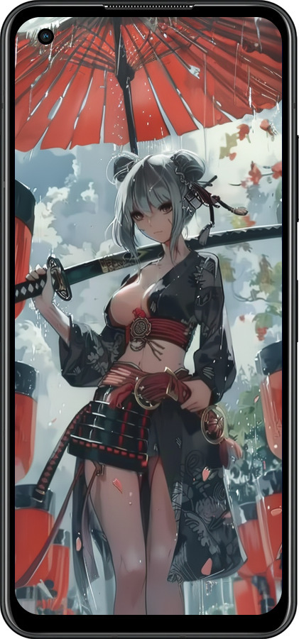 Силиконовый чехол Гейша-воин для Asus Zenfone 9 - 6124u-2842 изображение 