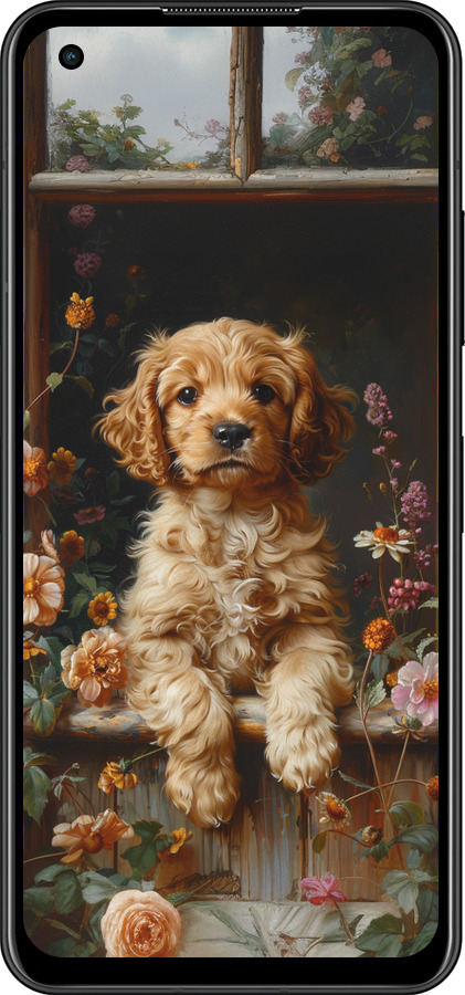 Силиконовый чехол Щенок cocker spaniel для Asus Zenfone 9 - 6136u-2842 изображение 
