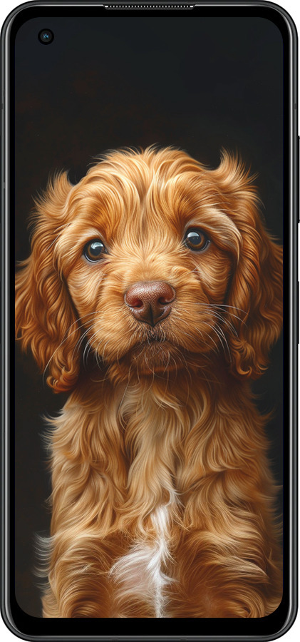 Силиконовый чехол Cocker spaniel на черном фоне для Asus Zenfone 9 - 6137u-2842 изображение 