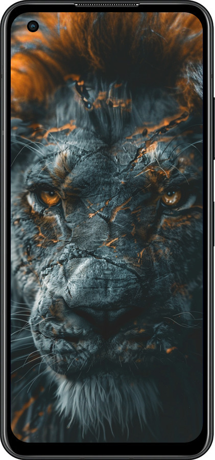 Силиконовый чехол Пламенный лев для Asus Zenfone 9 - 6153u-2842 изображение 