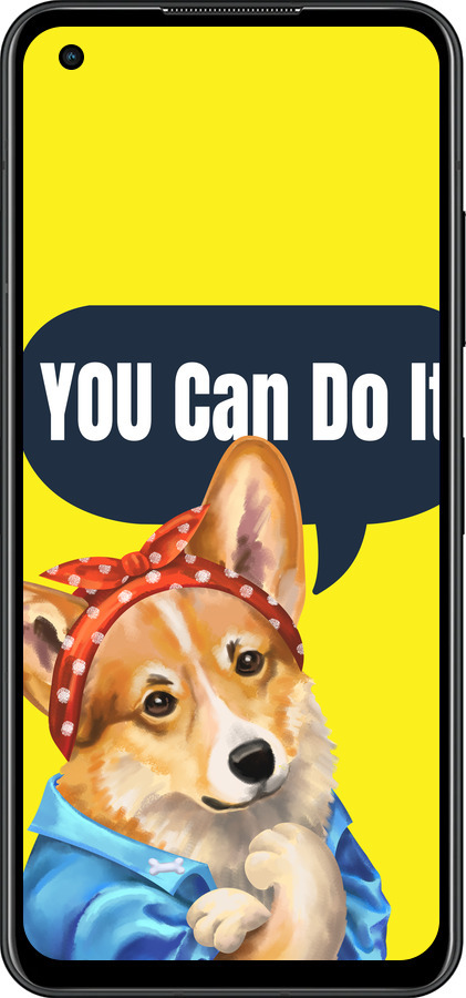 Силиконовый чехол чехол с корги You Can Do It для Asus Zenfone 9 - 6184u-2842 изображение 